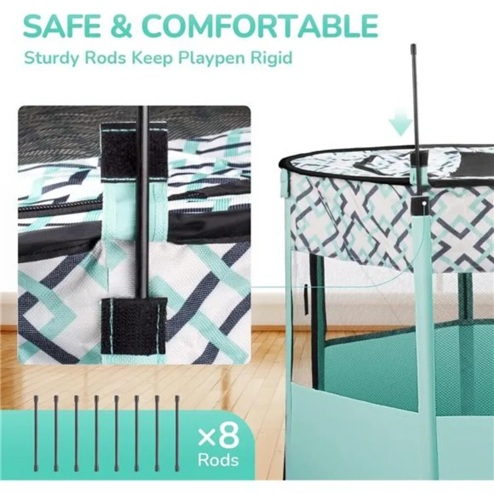 Portable Pet Playpen, Foldable Dog Playpen, Exercise Kennel Tent for Puppy, Dog